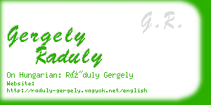 gergely raduly business card